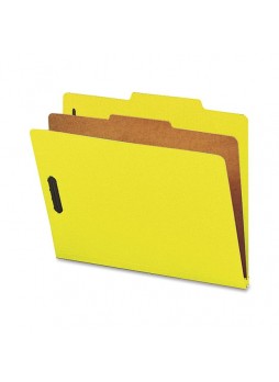 Letter - 8.50" Width x 11" Sheet Size - 2" Expansion - 2" Fastener Capacity for Folder - Top Tab Location - 1 Dividers - 25 pt. Folder Thickness - Yellow - Recycled - 10 / Box - natsp17204